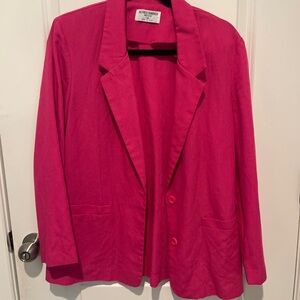 Alfred Dunner Women's Bold Pink Blazer
